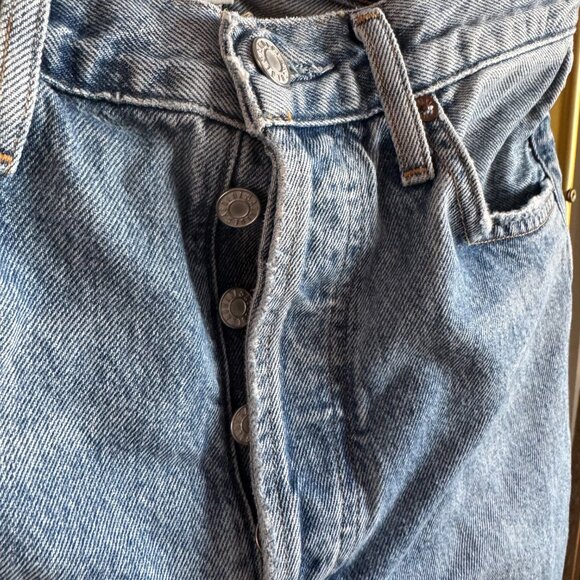 AGOLDE 90s pinch waist high waist straight jeans in backdrop blue Womens size 27 - Picture 6 of 6